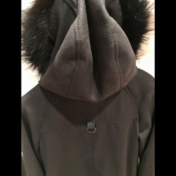 Kensie Wool Blend Bomber Jacket w/Fur Trimmed Hood (LIKE NEW!) - Picture 4 of 16